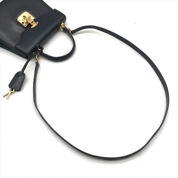 Gucci Ladylock Leather 2-Way Bag Navy Gphardware Bag