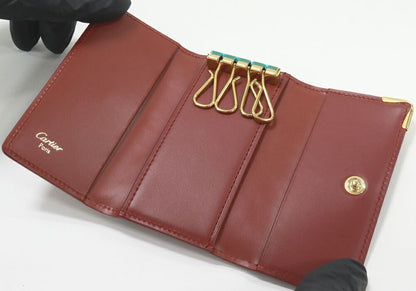 Cartier 4-ribbon Key Case Must Line Calf Bordeaux