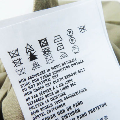 Prada 2023 P293ht Cotton Linen Triangle Logo Belted Short Sleeve All-in-one/jum