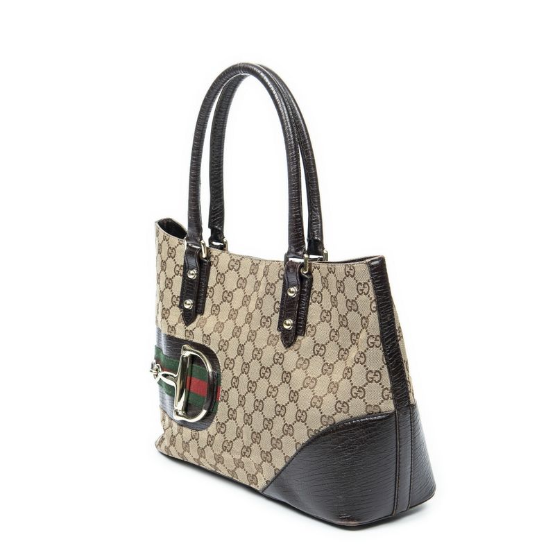 Gucci Medium Hustler Tote Brown/beige GG Canvas AB