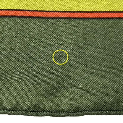 Hermes Scarf Carré 90 Tally-ho Women's Branded Silk Green Red Greenish Animal