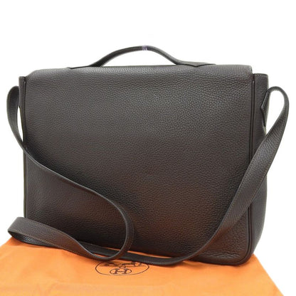 Hermes Victoria Messenger Crossbody 2way Shoulder Bag Men's Dark Brown