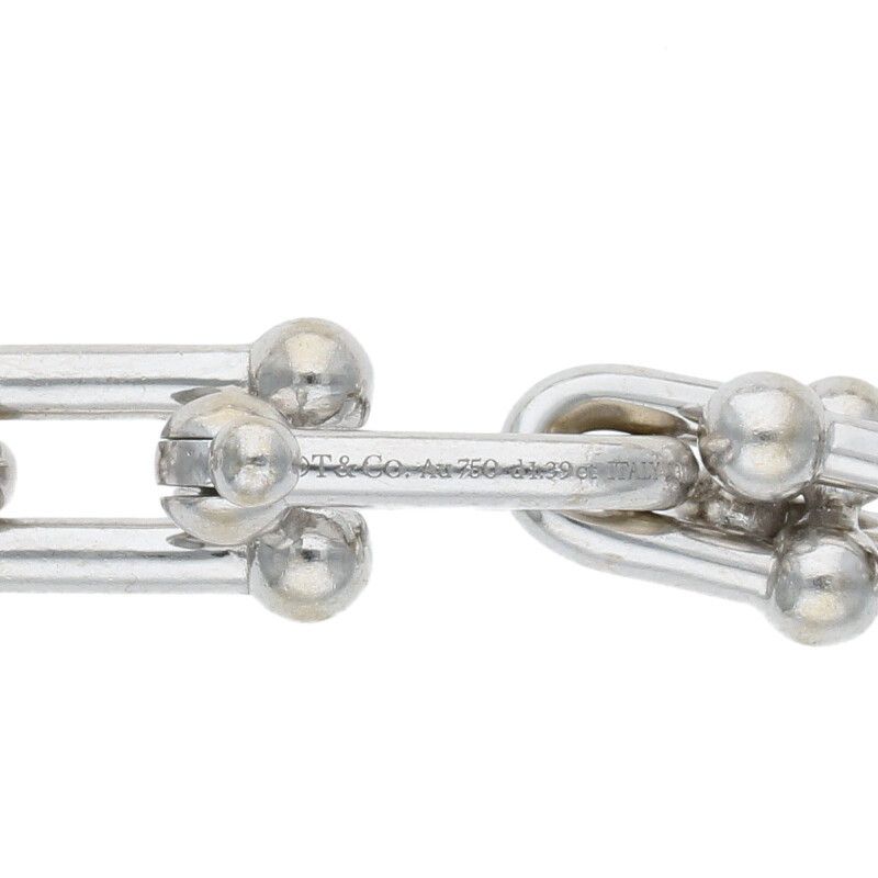 Tiffany & Co Hardwear Hardware 18K White Gold Diamond Medium Link Bracelet