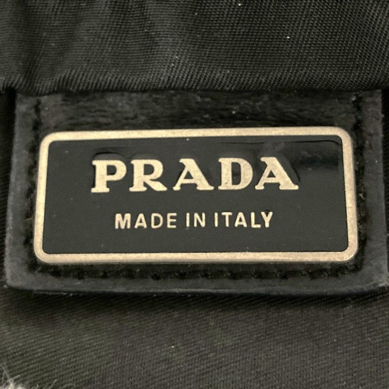 Prada Crossbody Shoulder Bag Black Nylon Triangle Logo Triangle Logo Women Men