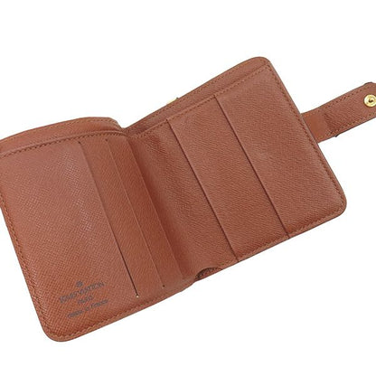 Louis Vuitton Bifold Wallet Compact Zip Monogram Canvas Monogram Gold Hardware