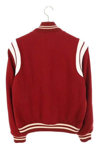 Saint Laurent Paris Teddy 354718 Y213q Leather Trim Stajan Blouson Men's 48