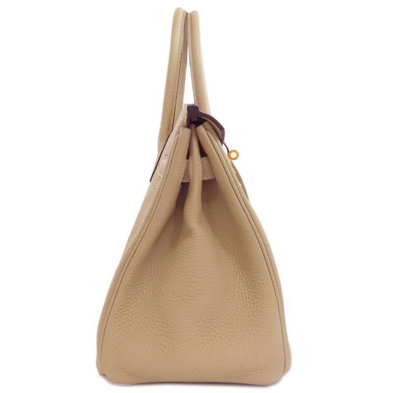 Hermes Birkin 30 Trench Gold Hardware Handbag Taurillon Women