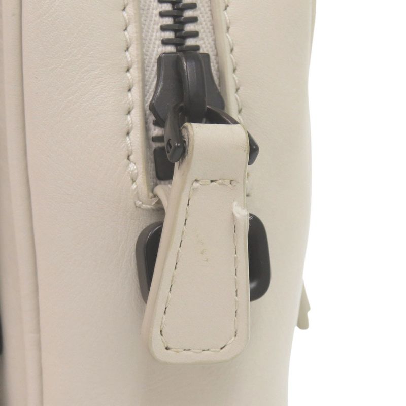 Bottega Veneta Reggello Leather Ivory Shoulder Bag White 0413 Bottega Veneta