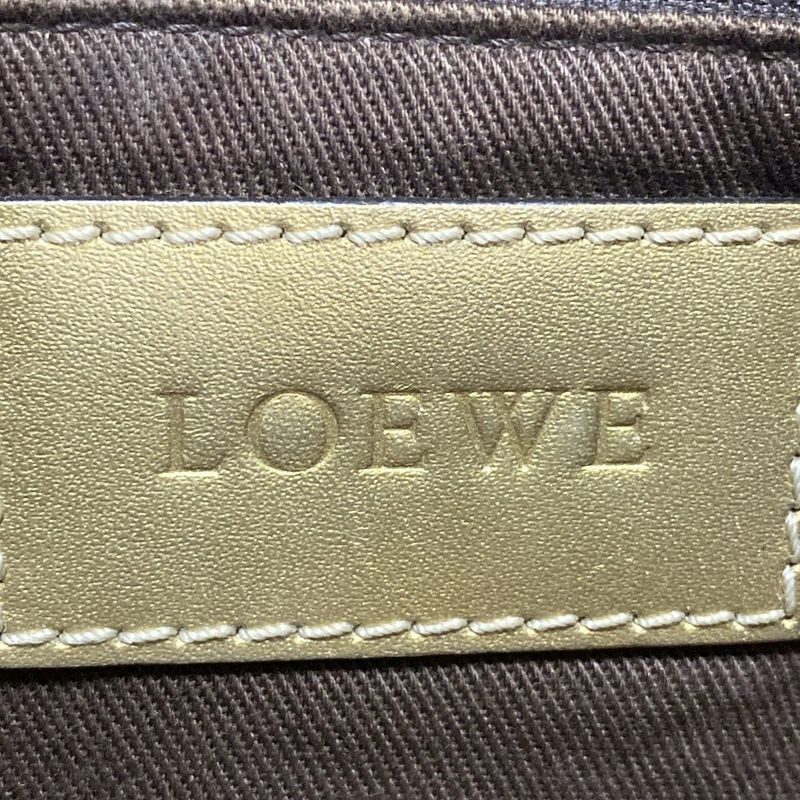 Loewe Shoulder Bag Pockets White×light Gray×gold Leather