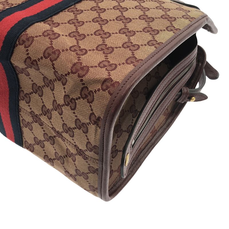 Gucci - Ophidia GG Canvas Shoulder Bag - Red - Women's