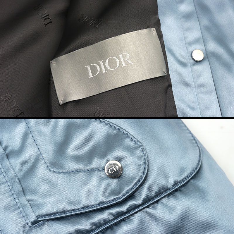 Dior Stussy Bomber Jacket Size 48 Blue