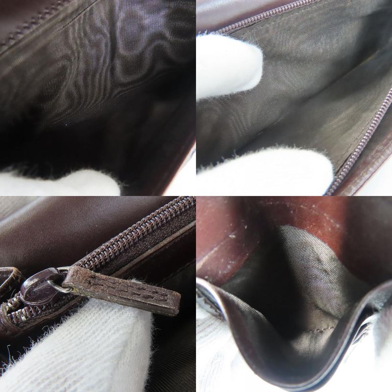 Gucci Bifold Wallet 146229 Sima Leather Dark Brown Long Wallet Small Accessories