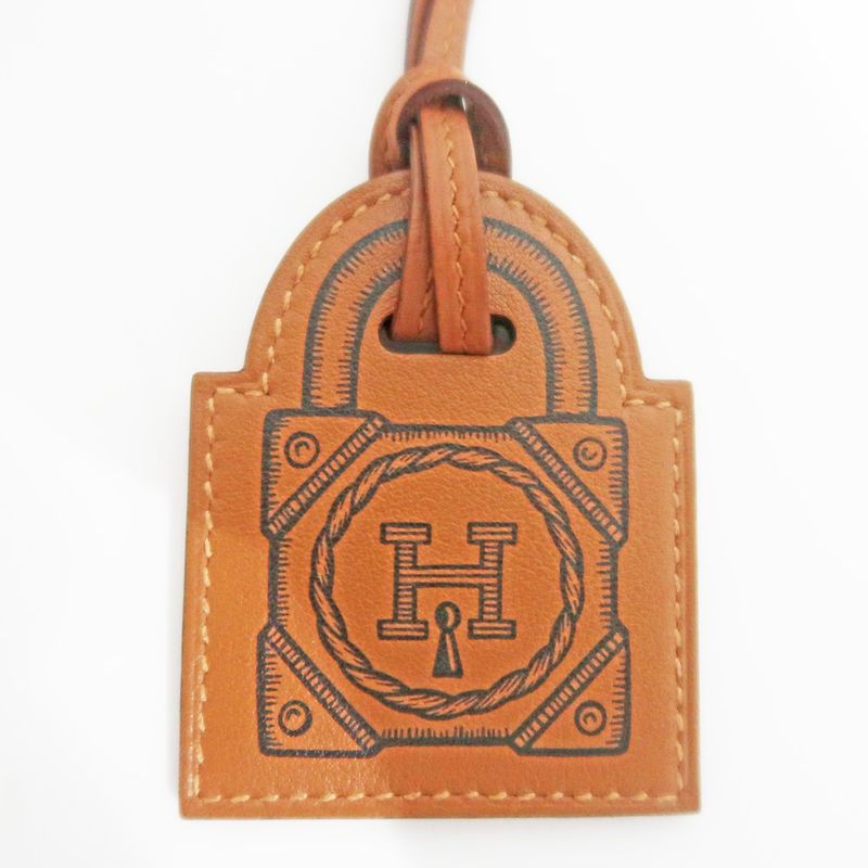 Hermes Necklace H Curiosity Cadena Z Engraved Leather Accessories -