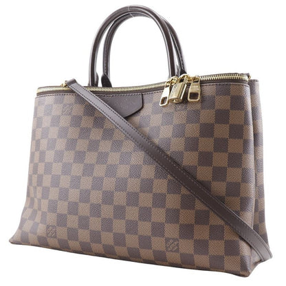 Louis Vuitton Brompton 2-way Shoulder N41582 Damier Canvas Brown Tr0186 Ladies