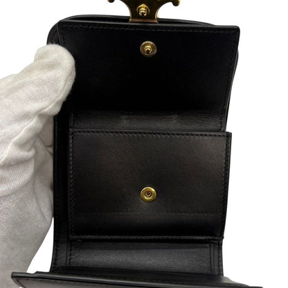 2992 Celine Small Flap Wallet Triomphe Shiny Calfskin 10d783dpv.38no Trifold