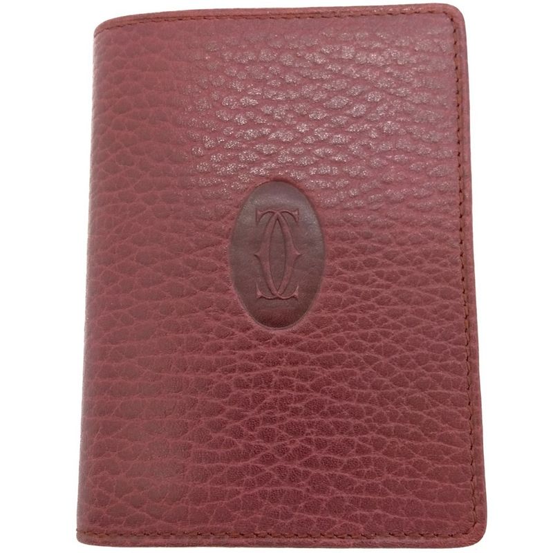 Cartier Post-it Must Line Leather Bordeaux Sticky Note Case Stationery