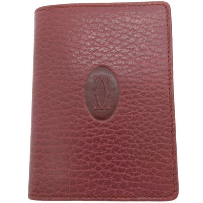 Cartier Post-it Must Line Leather Bordeaux Sticky Note Case Stationery