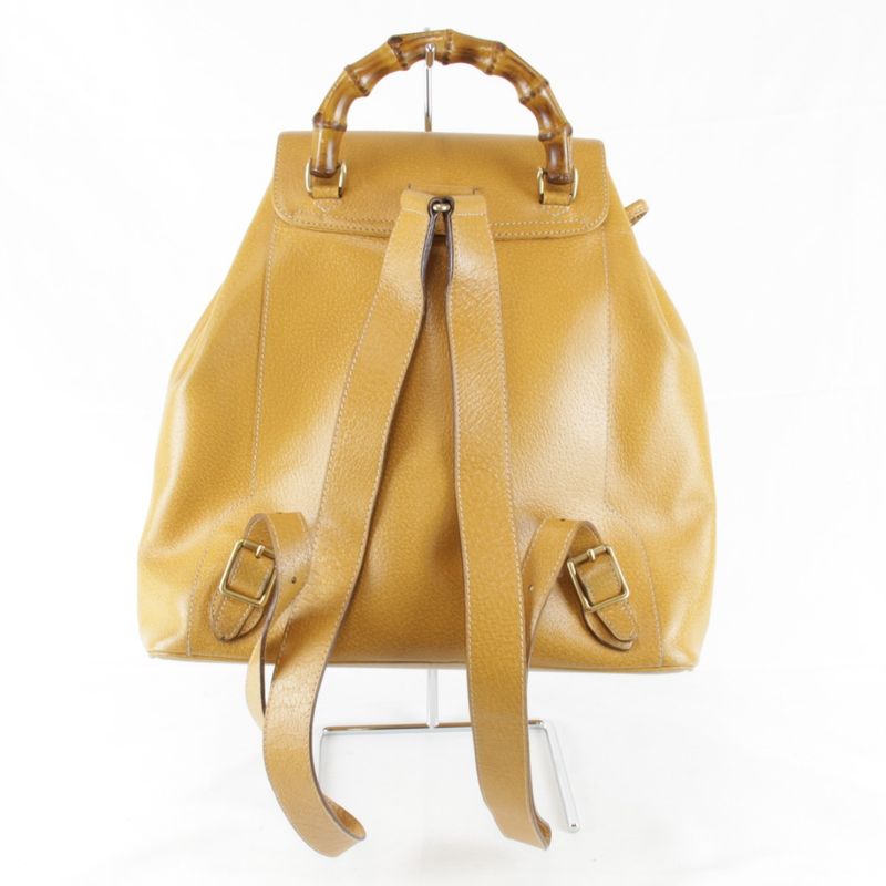 Gucci 003 2058 0016 Backpack Daypack Leather / Bamboo Women