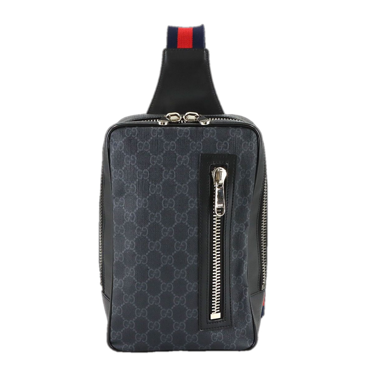 Gucci Soft GG Supreme Belt Bag Ring Bag Black Silver