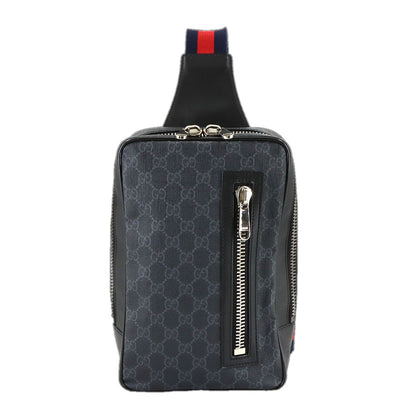 Gucci Soft GG Supreme Belt Bag Ring Bag Black Silver