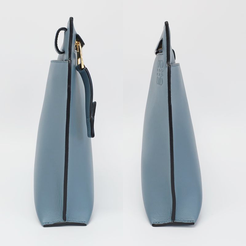 Loewe T Pouch Shoulder Bag Anagram Light Blue Light Blue Gold Hardware