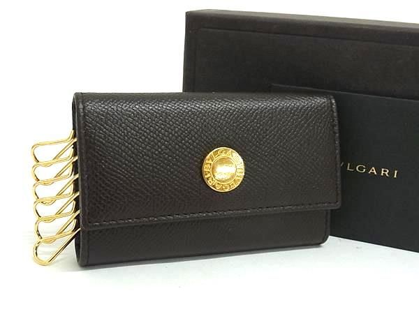 Bvlgari Leather 6-ring Key Case Key Case Men's Women's Brown At9047