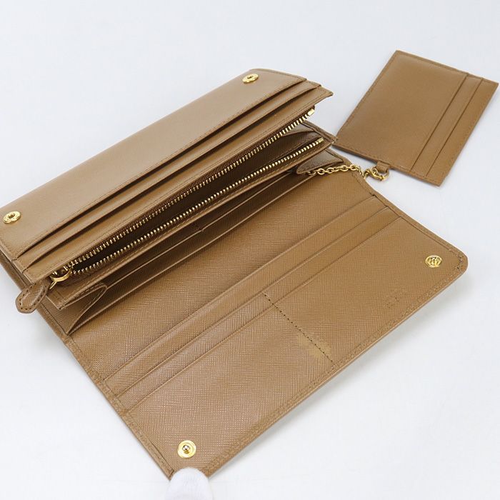 Prada Saffiano Leather Wallet 1m1349 Long Wallet With Di-fold Coin Purse