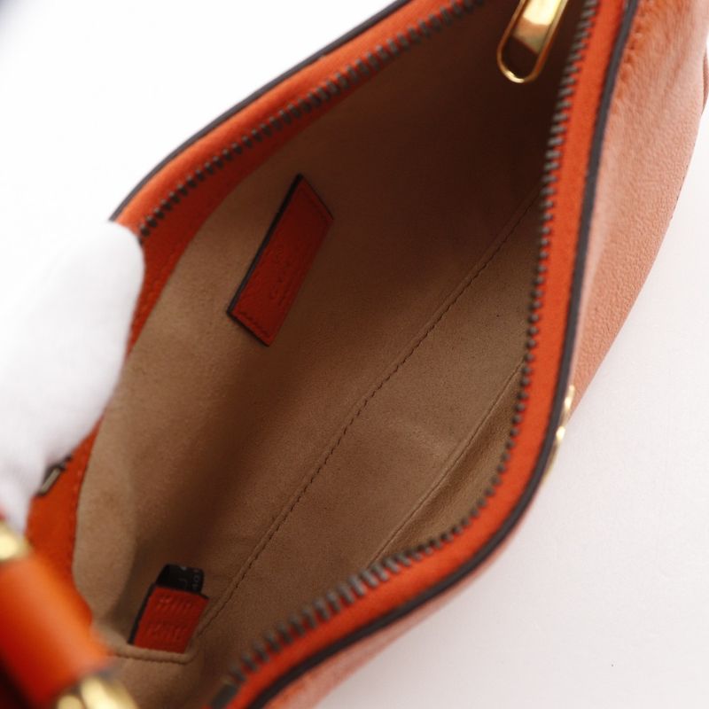 Gucci Aphrodiemini GG Marmont 739076 Leather Orange Ladies Shoulder Bag