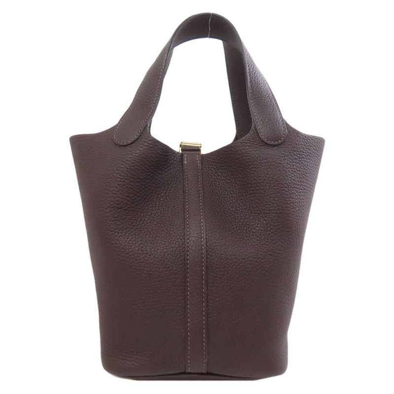 Hermes Picotin Lock PM Gold Hardware Handbag Taurillon Women