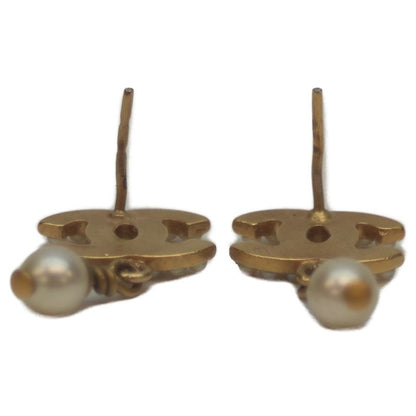 Chanel 03A GP Pearl Coco Mark Mini Pearl Swing Earrings Accessories Gold Ladies