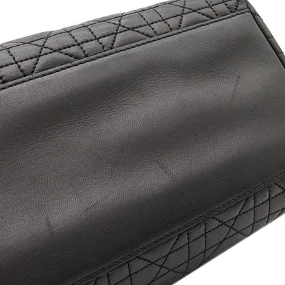 Christian Dior 2way Bag Lady Dior Medium Bag Lambskin Black Gold Hardware Black