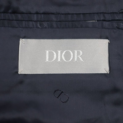  DIOR Homme 293c286a5573 Logo Part Zip Up Tailored Jacket Navy 44 Made In