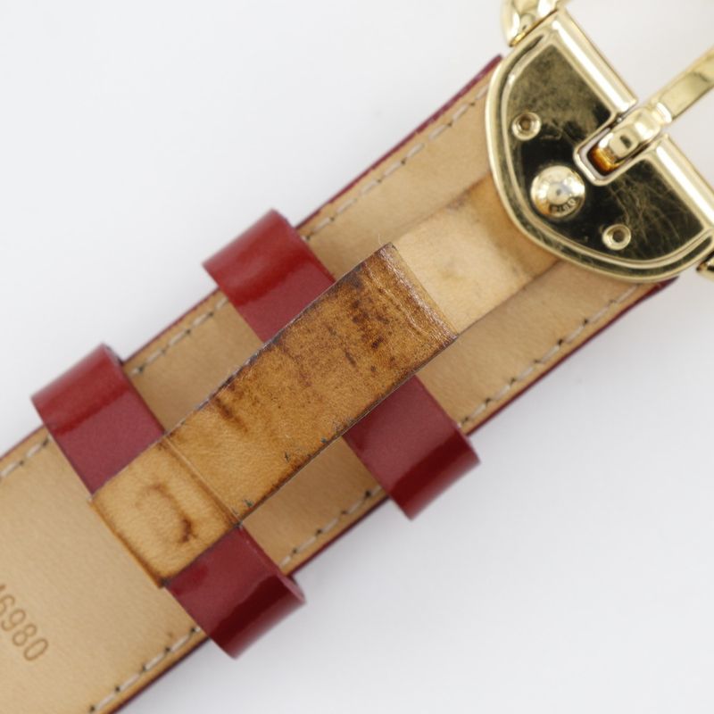 Louis Vuitton Santure M6980 Monogram Vernis Pomme D'amour Red Ca4181 Ladies Belt