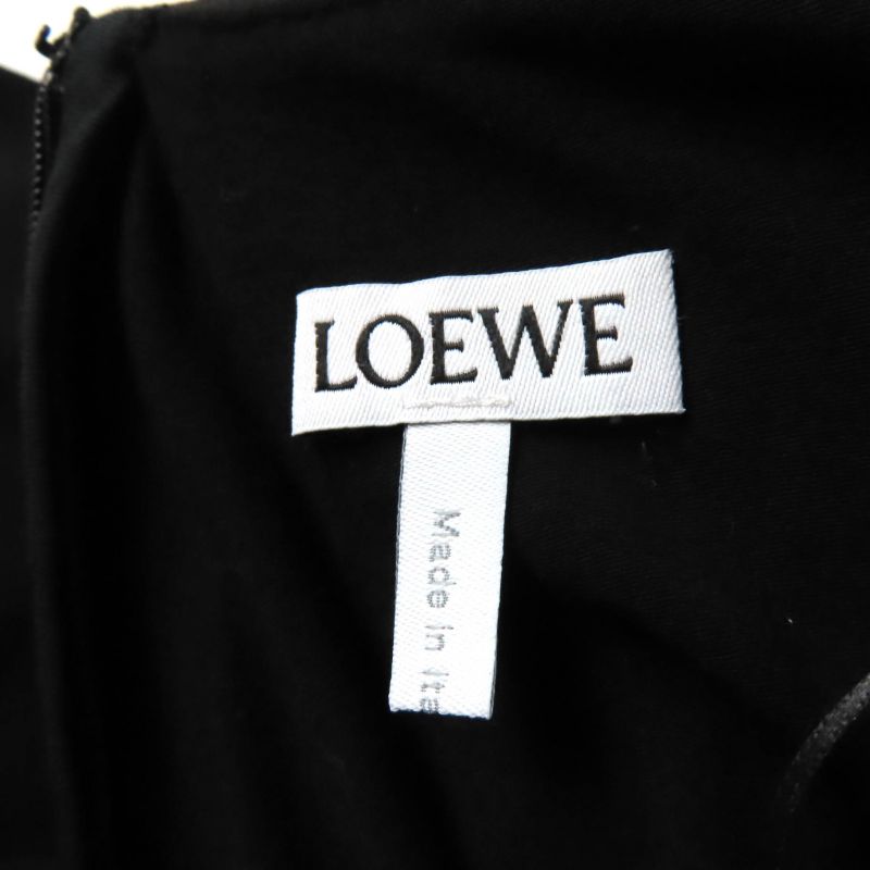 LOEWE S540y08x56 Knee-length Peplum Skirt Bottoms Black 34 Made In Italy