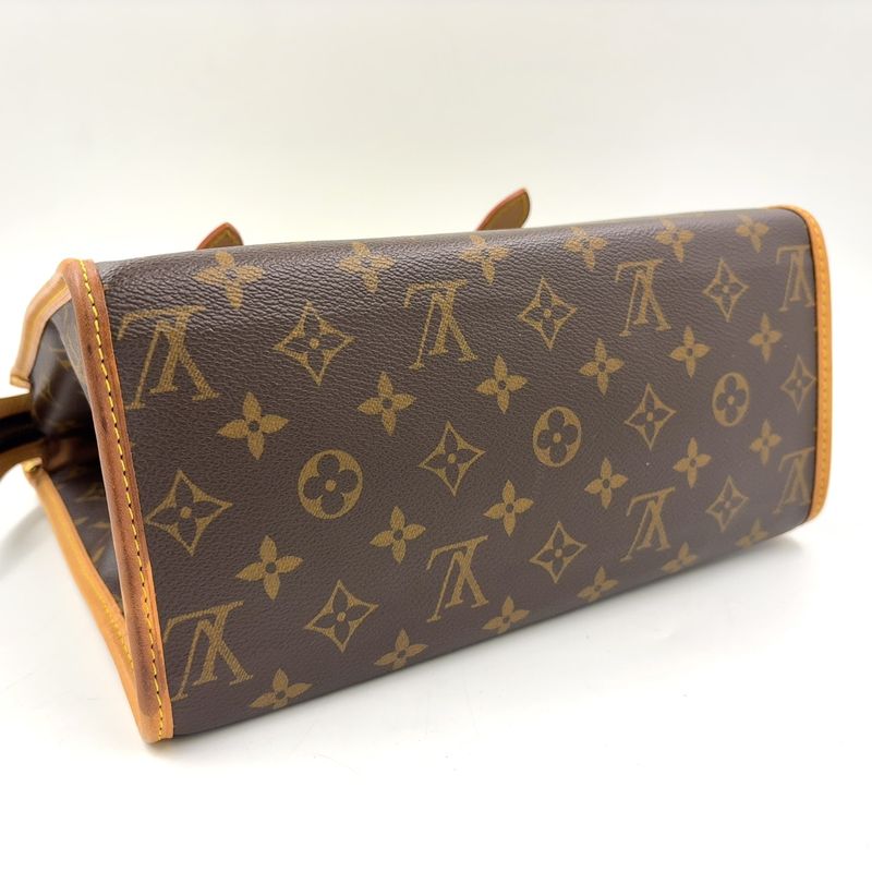 Louis Vuitton Popincourt O Monogram Leather × PVC Brown Tote Bag Gold M40007