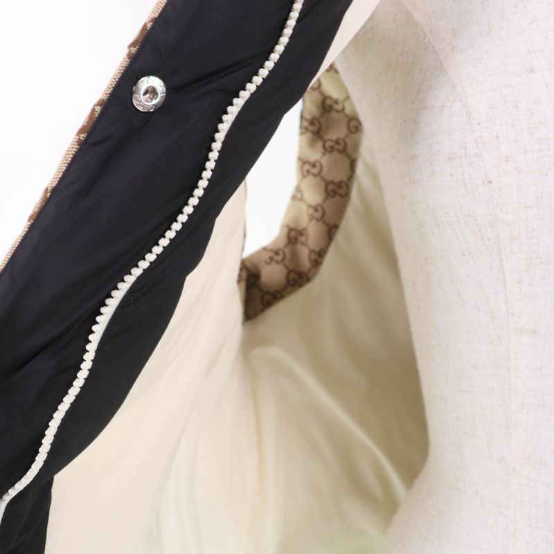 Gucci 23SS 717547 GG Cotton Canvas Down Vest Brownish 38 With Hanger And