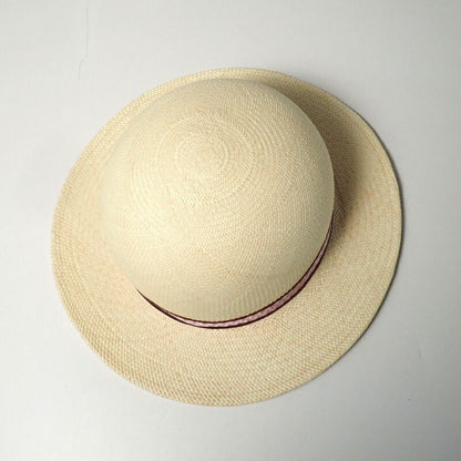 2022Hermes Greta Hat Size 58 Straw Hat <stirrup Illusion> Woven Band Serie