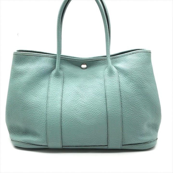 Hermes Garden Party PM Negonda Tote Purse Blue