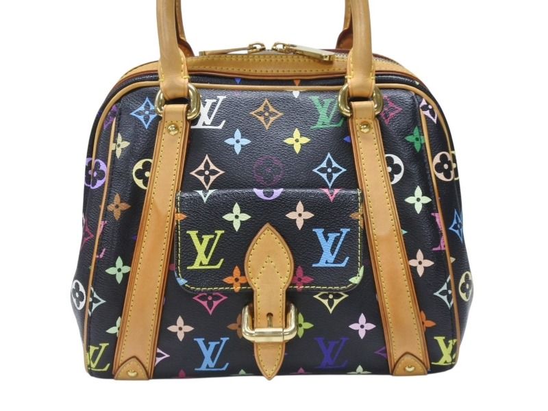 Louis Vuitton Monogram Multicolor Priscilla Handbag Noir Black Gold — view 2