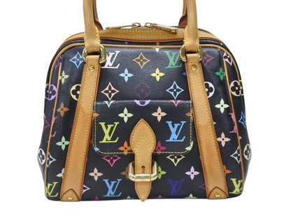 Louis Vuitton Monogram Multicolor Priscilla Handbag Noir Black Gold — view 2