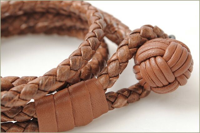 Bottega Veneta Bracelet Bangle Bottega Veneta Intrecciato Ayres Brown 420445