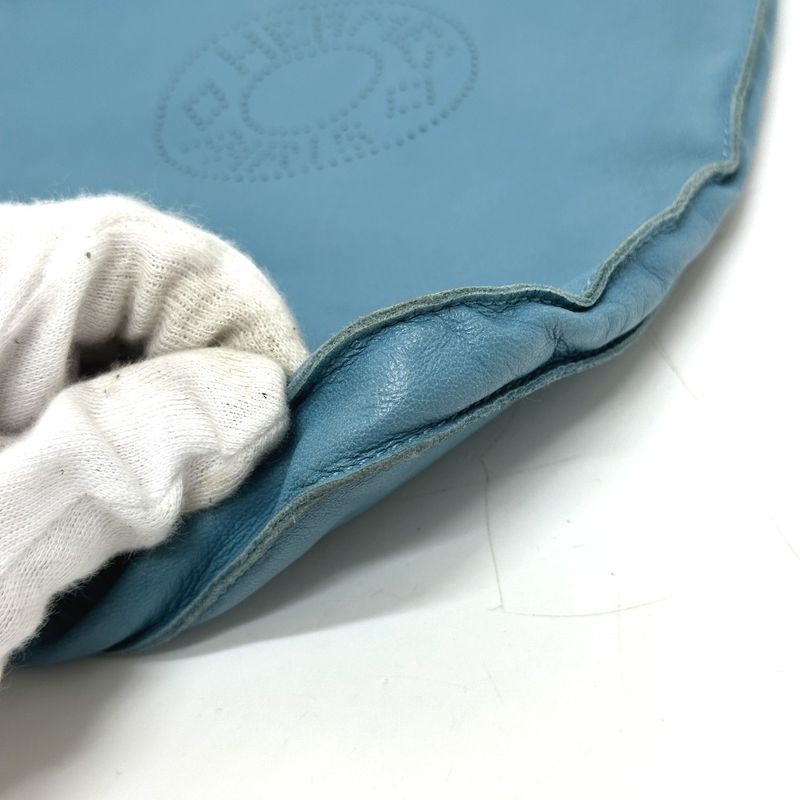 Hermes Shoulder Bag Crudo Cell Leather Blue Jean Blue