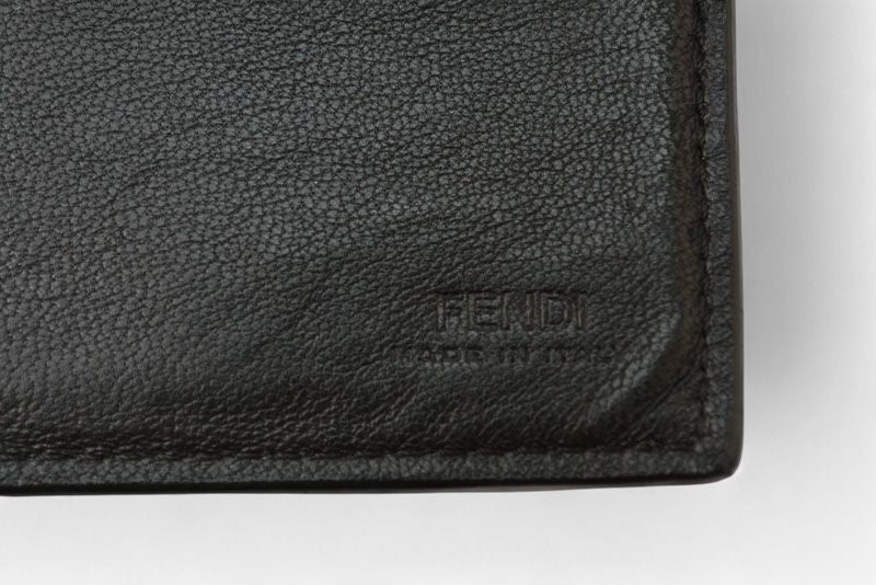 Fendi Wallet Fendi Bifold Long Wallet Leather Women Men FF Embossed Black 7m0264