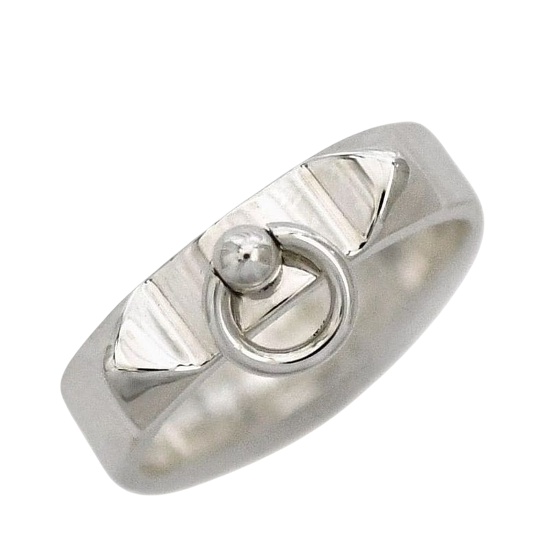 Hermes Ring Collierd Chien PM F22862 Silver Excellent Condition