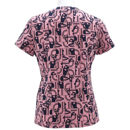 Hermes Short Sleeve T-Shirt Total Cotton Pink and Navy 34 Navy Blue [brides de