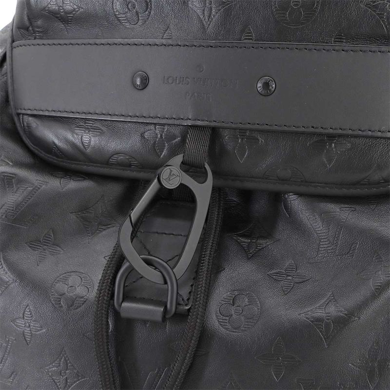 Louis Vuitton Monogram Shadow Discabas Lee Backpack Leather Black M43680 RFID