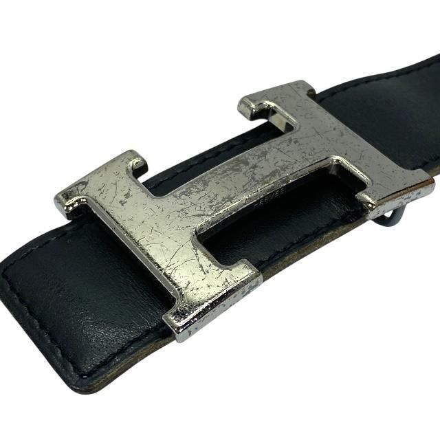 Hermes Belt Constance Accessory Small Item Reversible Leather Black [size 80]