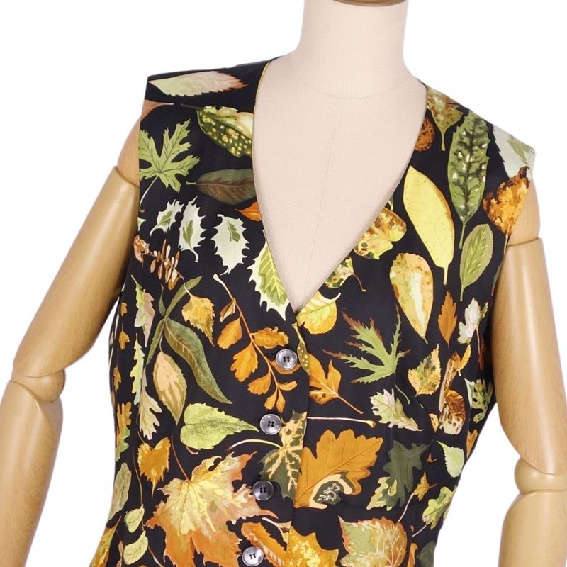 Hermes Vest Margiela Period Gilet All-over Silk Top