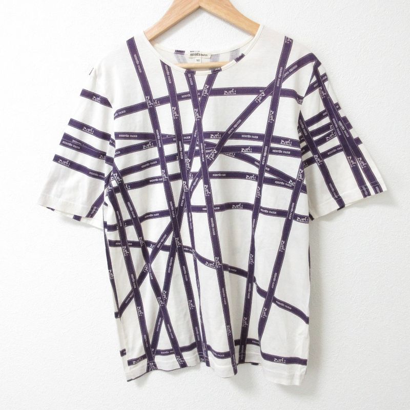 Good Hermes Margiela Period Bordic Ribbon Short Sleeve T-Shirt Cut and Sewn