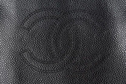 Chanel Shoulder Bag Tote Bag A4 Chanel Coco Mark Caviar Skin Black Preowned
